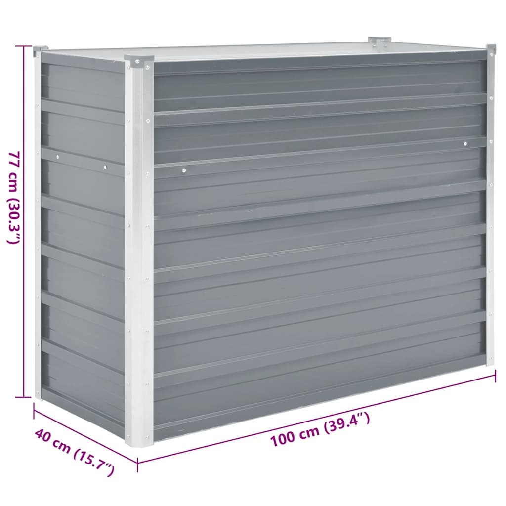 Lovelis, pilkas, galvanizuotas plienas, 100x40x77cm Lovelis, pilkas, galvanizuotas plienas, 100x40x77cm - Image 7