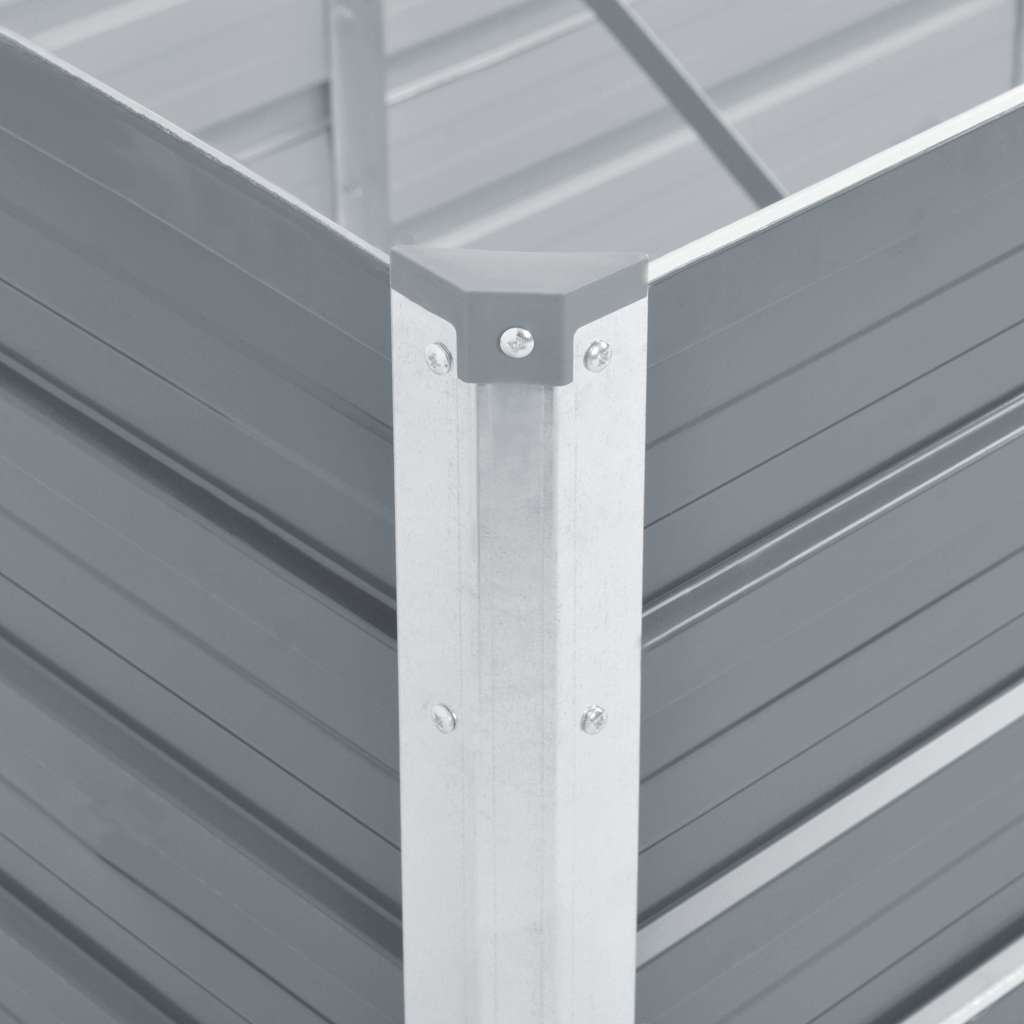 Lovelis, pilkas, plienas, 129x129x77cm, aukštas Lovelis, pilkas, plienas, 129x129x77cm, aukštas
