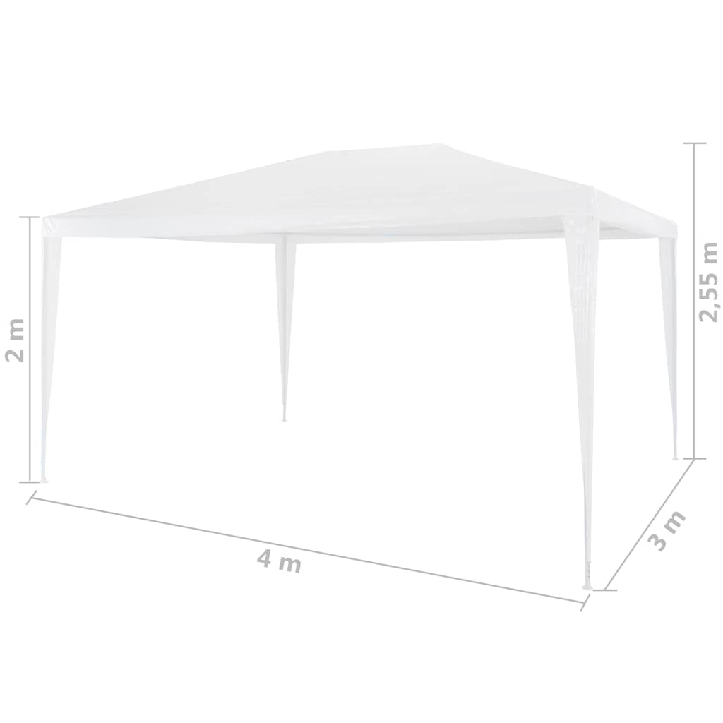 Proginė palapinė, balta, 3×4 m Proginė palapinė, balta, 3x4 m