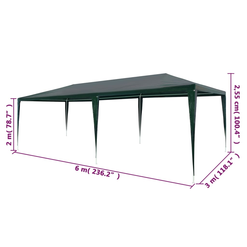 Proginė palapinė, žalia, 3x6m, PE Proginė palapinė, žalia, 3x6m, PE
