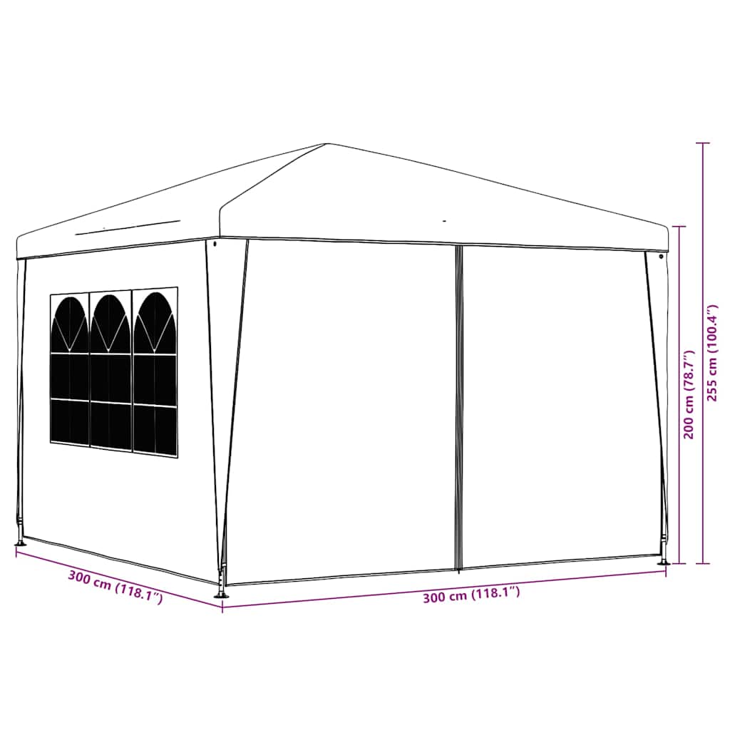 Proginė palapinė, 3x3m, balta Proginė palapinė, 3x3m, balta