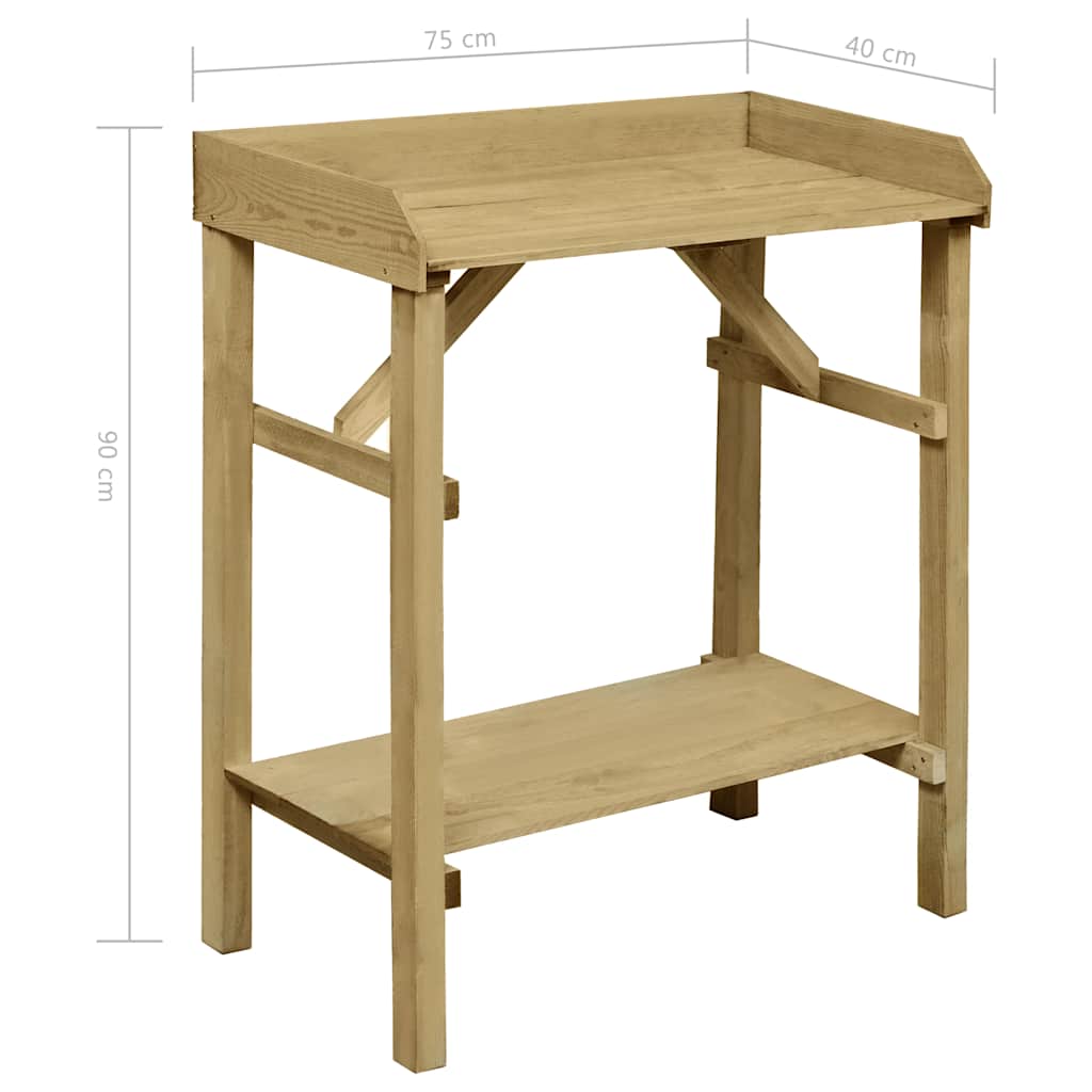 Stalas vazonams, 75x40x90cm, impregnuota pušies mediena Stalas vazonams, 75x40x90cm, impregnuota pušies mediena