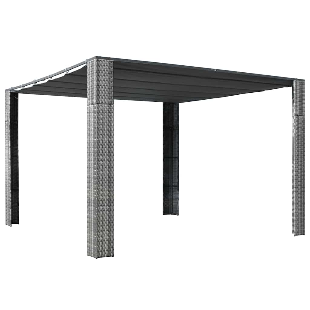 Pavėsinė su stogu, pilk. ir antr. sp., 300x300x220cm, polirat. Pavėsinė su stogu, pilk. ir antr. sp., 300x300x220cm, polirat. - Image 2