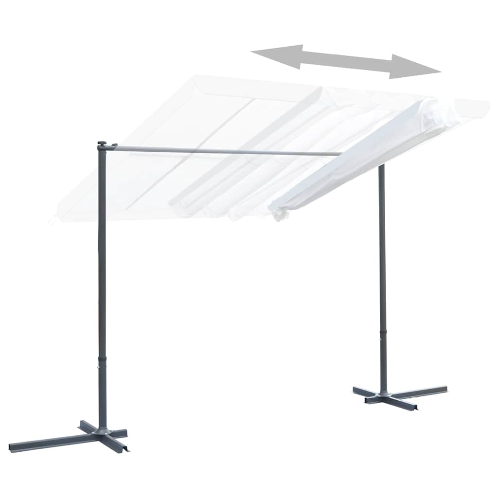 Pavėsinė pakreipiamu stumdomu stogu, kreminė, 350x253x196cm Pavėsinė pakreipiamu stumdomu stogu, kreminė, 350x253x196cm - Image 5