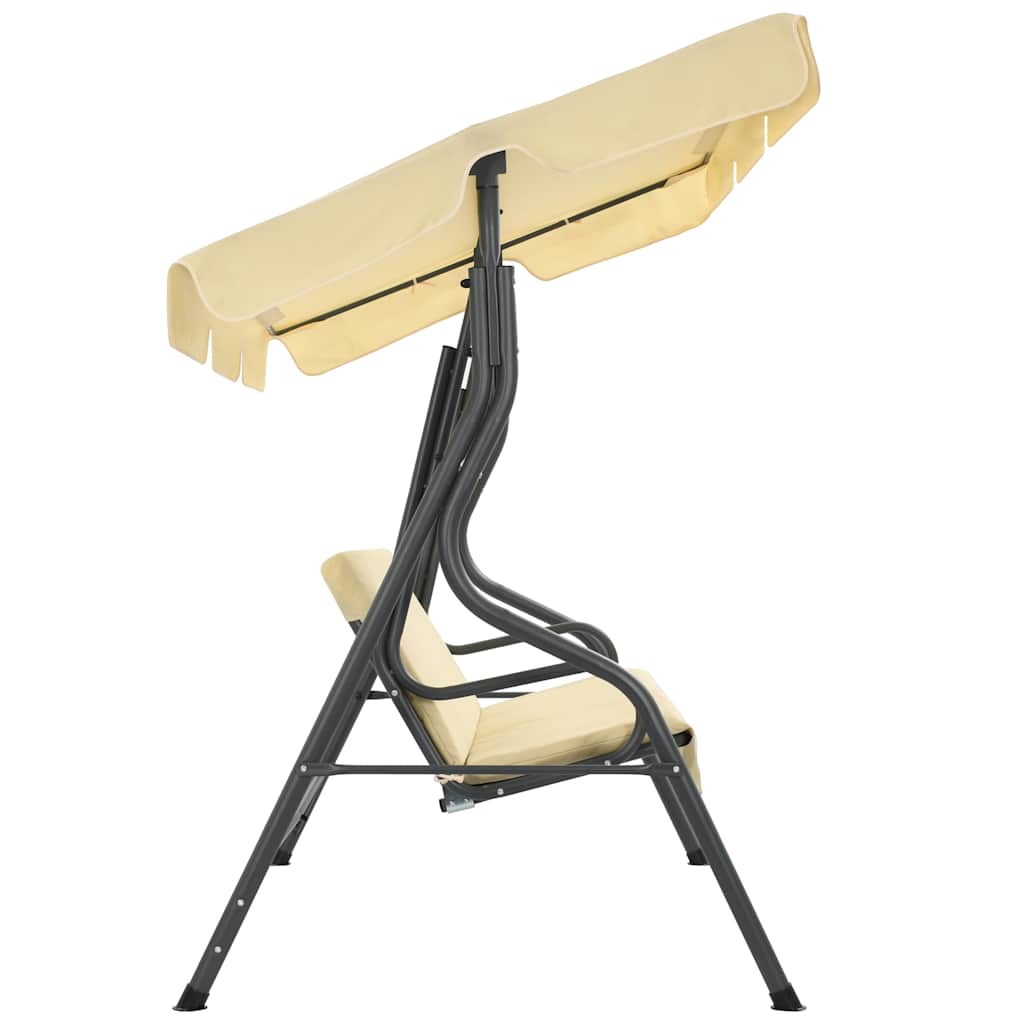 Sodo sūpynės, kreminės baltos spalvos, 170x110x153 cm Sodo sūpynės, kreminės baltos spalvos, 170x110x153 cm - Image 3