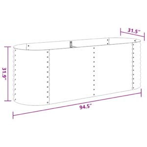 Lovelis, sidabrinis, 240x80x81cm, galvanizuotas plienas, aukštas