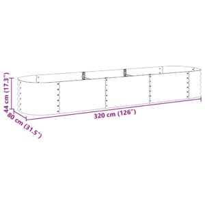 Lovelis, sidabrinis, 320x80x44cm, galvanizuotas plienas, aukštas