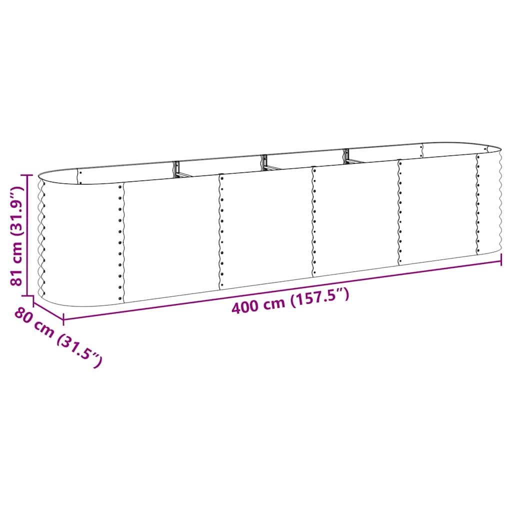 Lovelis, pilkas, 400x80x81cm, galvanizuotas plienas, aukštas Lovelis, pilkas, 400x80x81cm, galvanizuotas plienas, aukštas