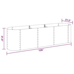 Lovelis, pilkas, 320x80x81cm, galvanizuotas plienas, aukštas