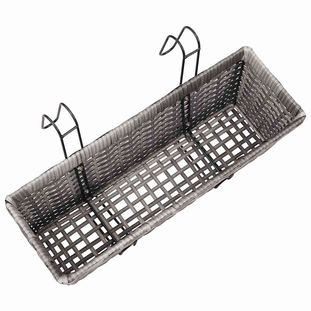 Balkono loveliai, 2vnt., pilki, 80cm, poliratanas, aukšti Balkono loveliai, 2vnt., pilki, 80cm, poliratanas, aukšti - Image 7