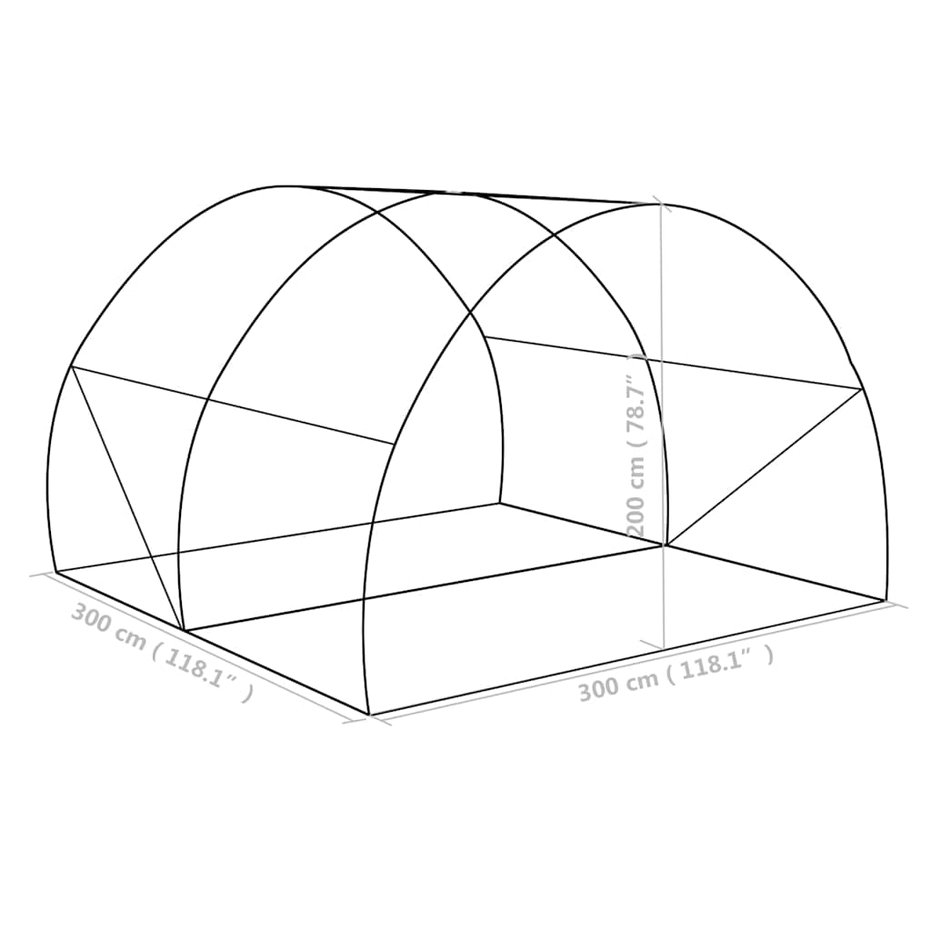 Šiltnamis, 300x300x200 cm, 9 m² Šiltnamis, 300x300x200 cm, 9 m²
