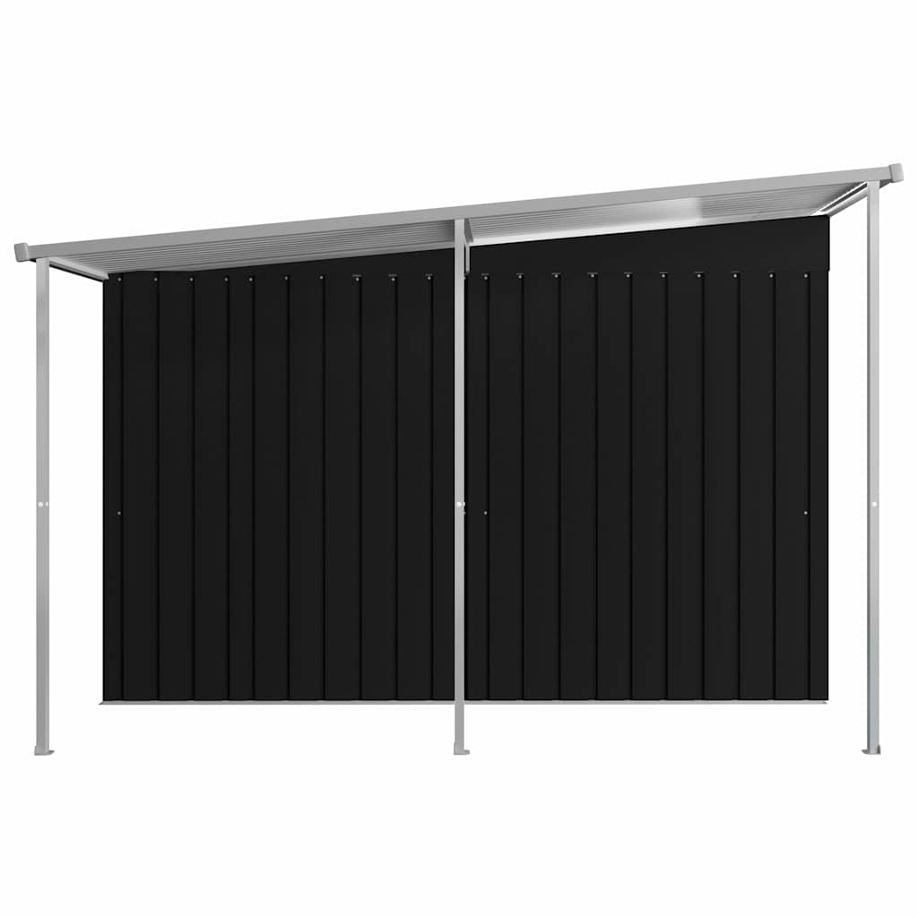 Sodo pašiūrė su stogu, antracito, 336x270x181cm, plienas Sodo pašiūrė su stogu, antracito, 336x270x181cm, plienas - Image 4