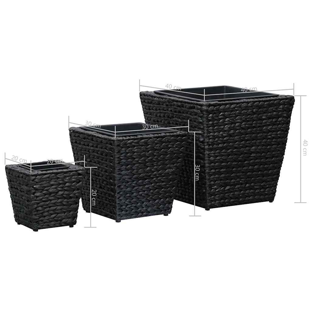 Aukšti loveliai, 3vnt., juodos spalvos, vandens hiacintas Aukšti loveliai, 3vnt., juodos spalvos, vandens hiacintas