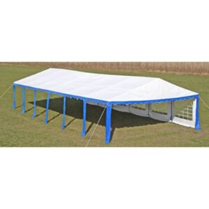 Stogas ir Sienelės Proginei Palapinei, 12 x 6 m, Mėlyna ir Balta