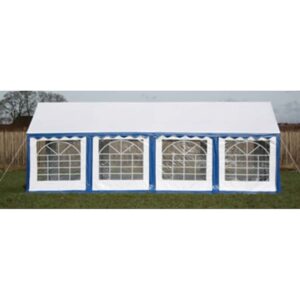 Stogas ir Sienelės Proginei Palapinei, 8 x 4 m, Mėlyna ir Balta
