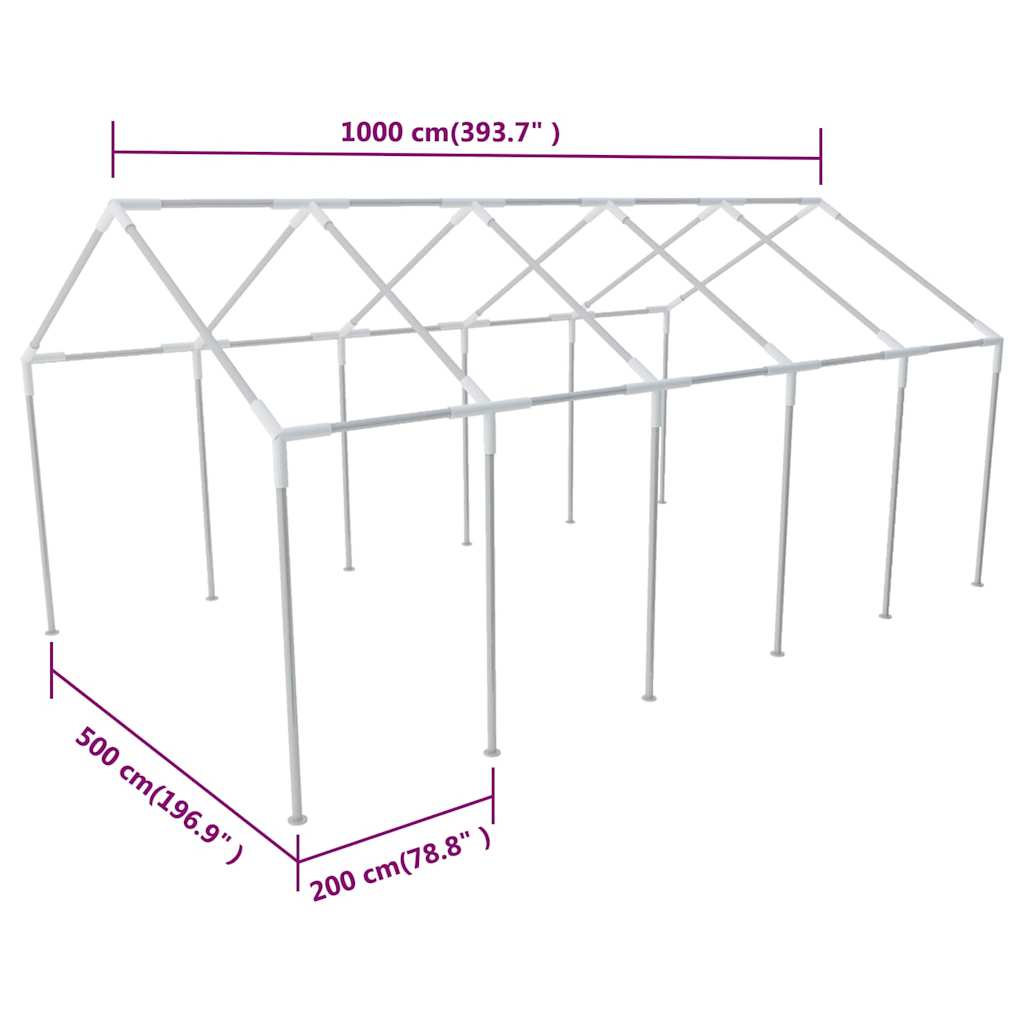 Plieninis rėmas vakarėlio palapinei 10 x 5 m Plieninis rėmas vakarėlio palapinei 10 x 5 m