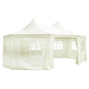 Sodo palapinės užuolaida 6 x 4,5 x 3 m Kreminė Audinys