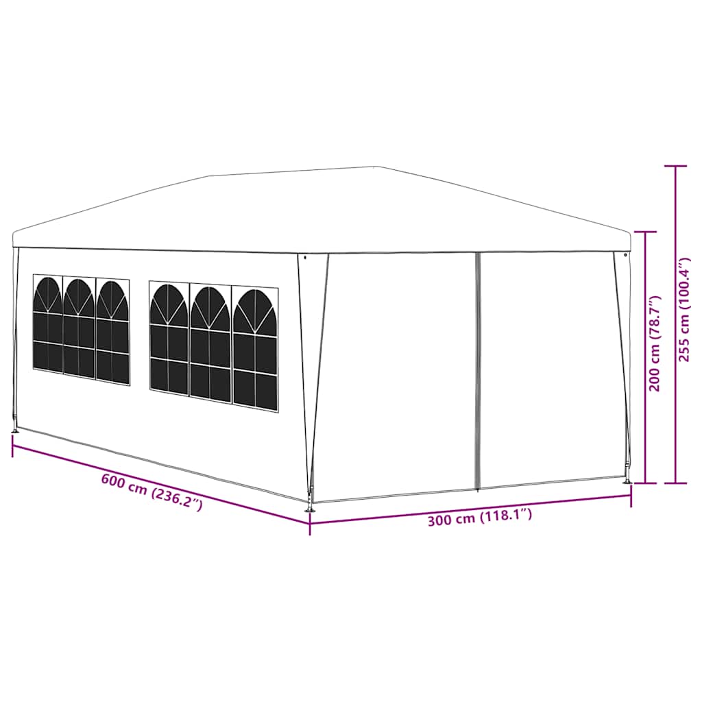 Proginė palapinė, 3×6 m, mėlyna Proginė palapinė, 3x6 m, mėlyna