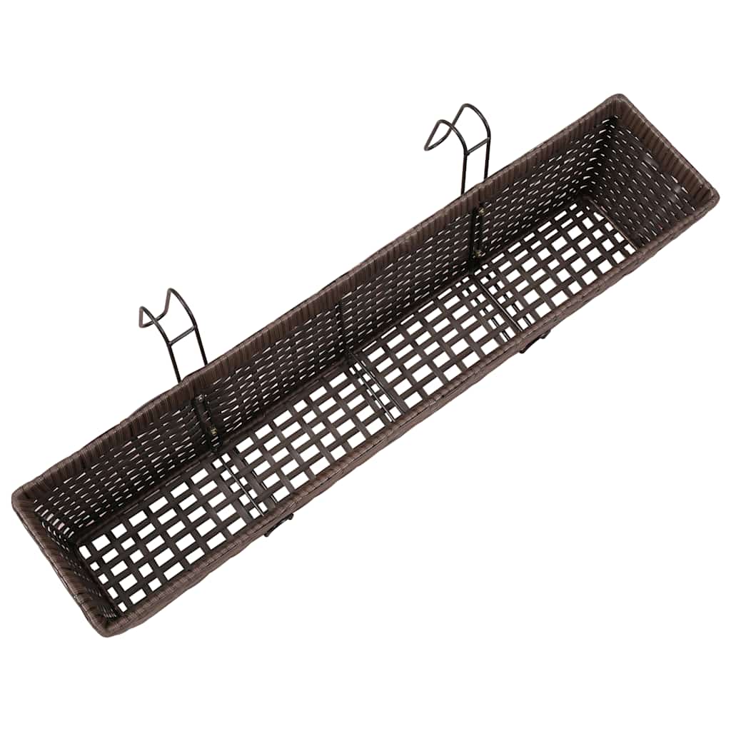 2 Rudi Trapecijos Formos Dekoratyviniai Vazonai Balkonui, 80 cm 2 Rudi Trapecijos Formos Dekoratyviniai Vazonai Balkonui, 80 cm - Image 6