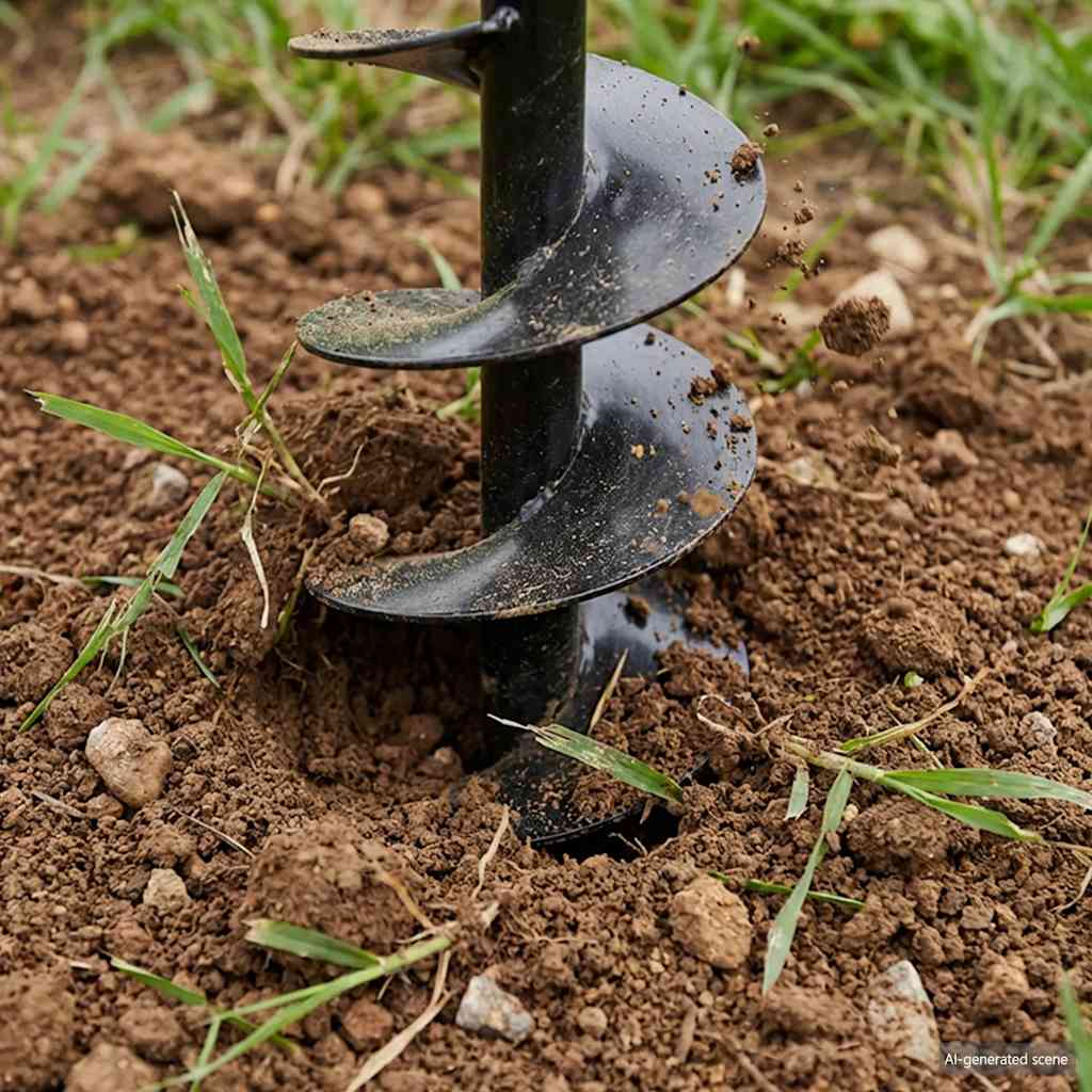 Plieninis 12 cm Žemės Grąžtas su Rankena ir Ilgintuvais, 13 m Plieninis 12 cm Žemės Grąžtas su Rankena ir Ilgintuvais, 13 m - Image 3