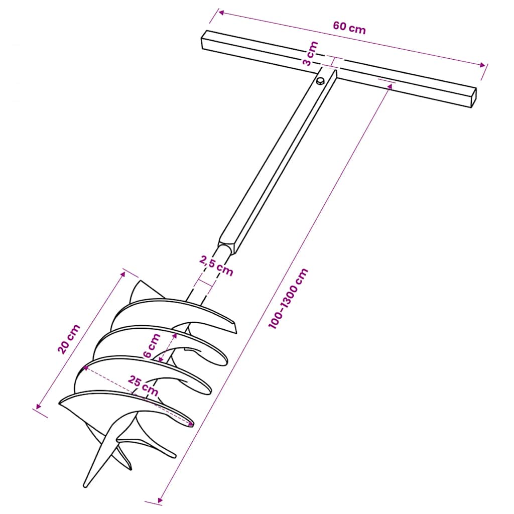 Plieninis 20 cm Žemės Grąžtas su Rankena ir Ilgintuvais, 13 m Plieninis 20 cm Žemės Grąžtas su Rankena ir Ilgintuvais, 13 m - Image 12