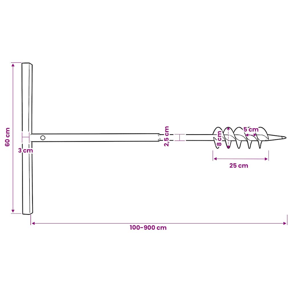 Plieninis 8 cm Žemės Grąžtas su Rankena ir Ilgintuvais, 9 m Plieninis 8 cm Žemės Grąžtas su Rankena ir Ilgintuvais, 9 m - Image 12