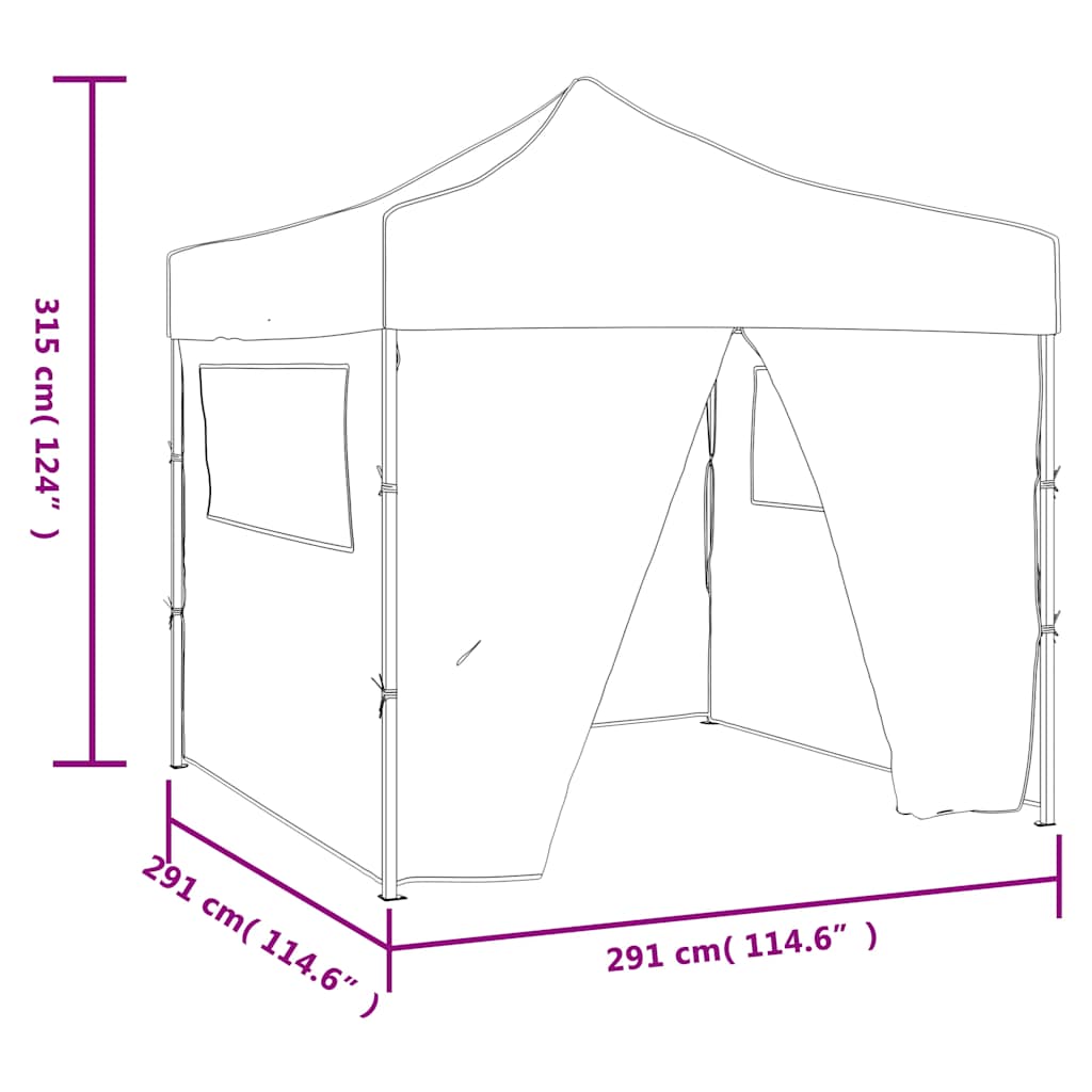 Sulankstomas paviljonas, mėlynas, 3 x 3 m, 4 sienelės Sulankstomas paviljonas, mėlynas, 3 x 3 m, 4 sienelės