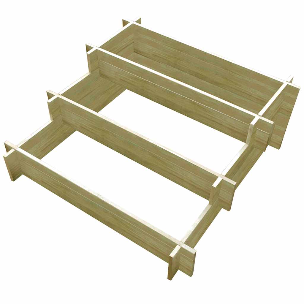 Trijų pakopų lovelis, 90x90x35cm, impregnuota mediena Trijų pakopų lovelis, 90x90x35cm, impregnuota mediena - Image 2