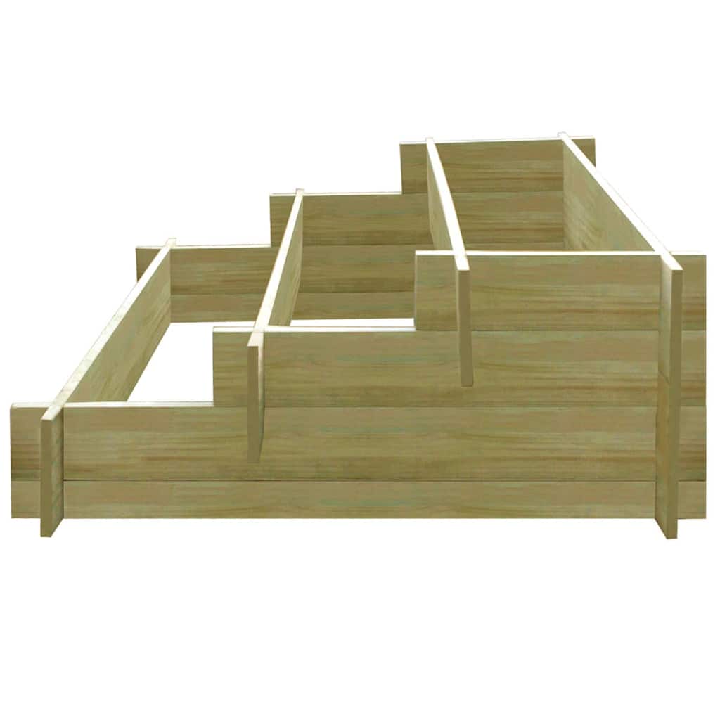 Trijų pakopų lovelis, 90x90x35cm, impregnuota mediena Trijų pakopų lovelis, 90x90x35cm, impregnuota mediena - Image 3