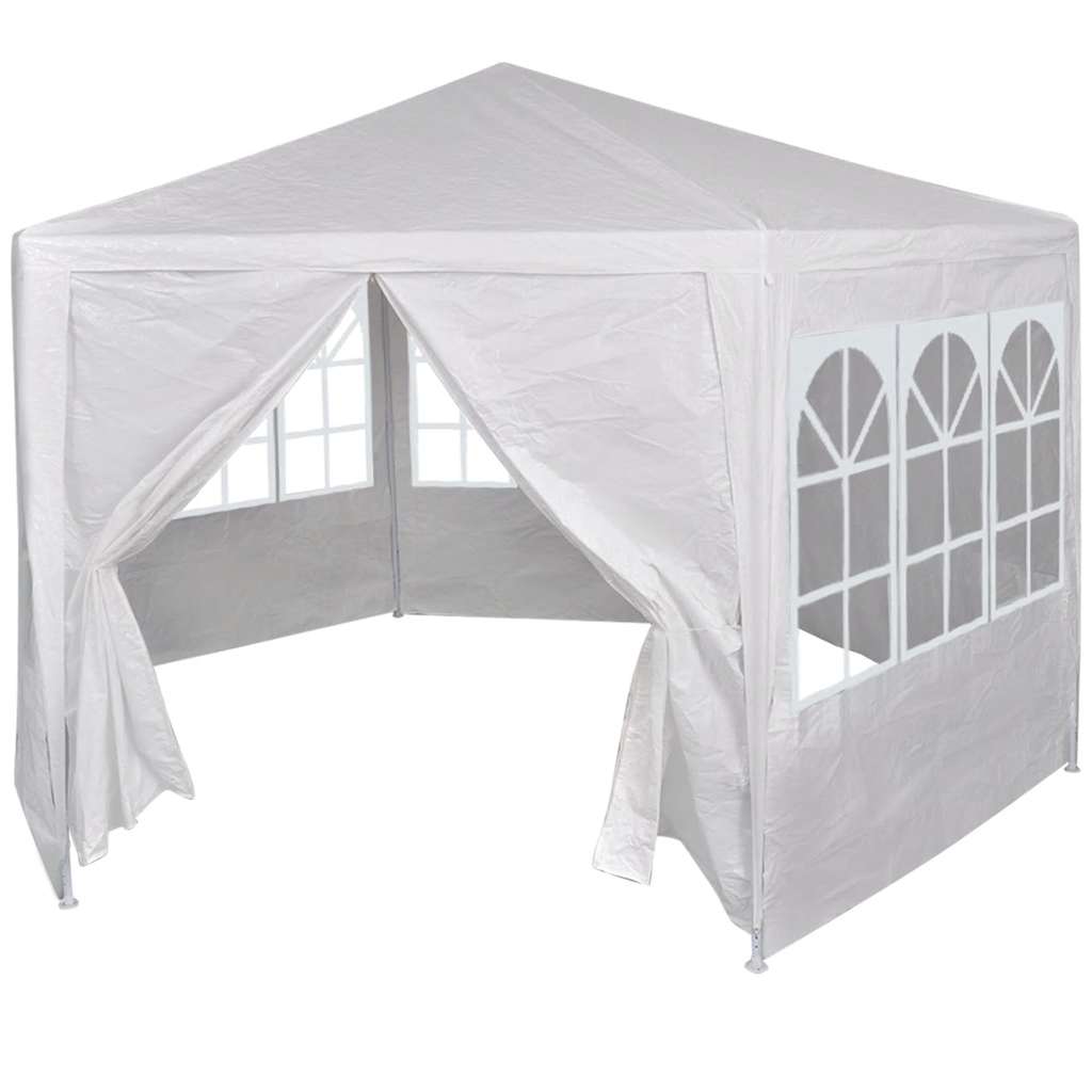Proginė pavėsinė su 6 sienelėmis, 2×2 m, balta Proginė pavėsinė su 6 sienelėmis, 2x2 m, balta - Image 2
