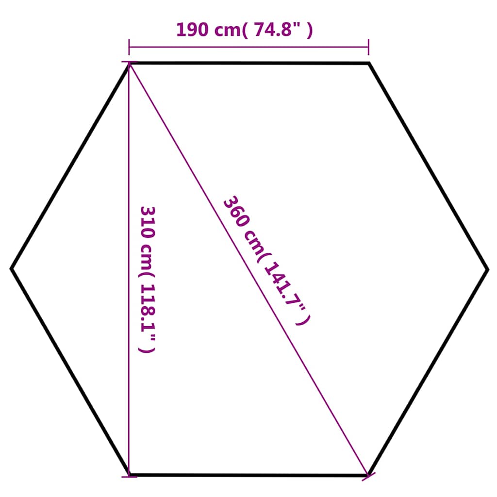Šešiakampė pavėsinė su 6 sienomis, kreminė, 3,6×3,1m Šešiakampė pavėsinė su 6 sienomis, kreminė, 3,6x3,1m - Image 11
