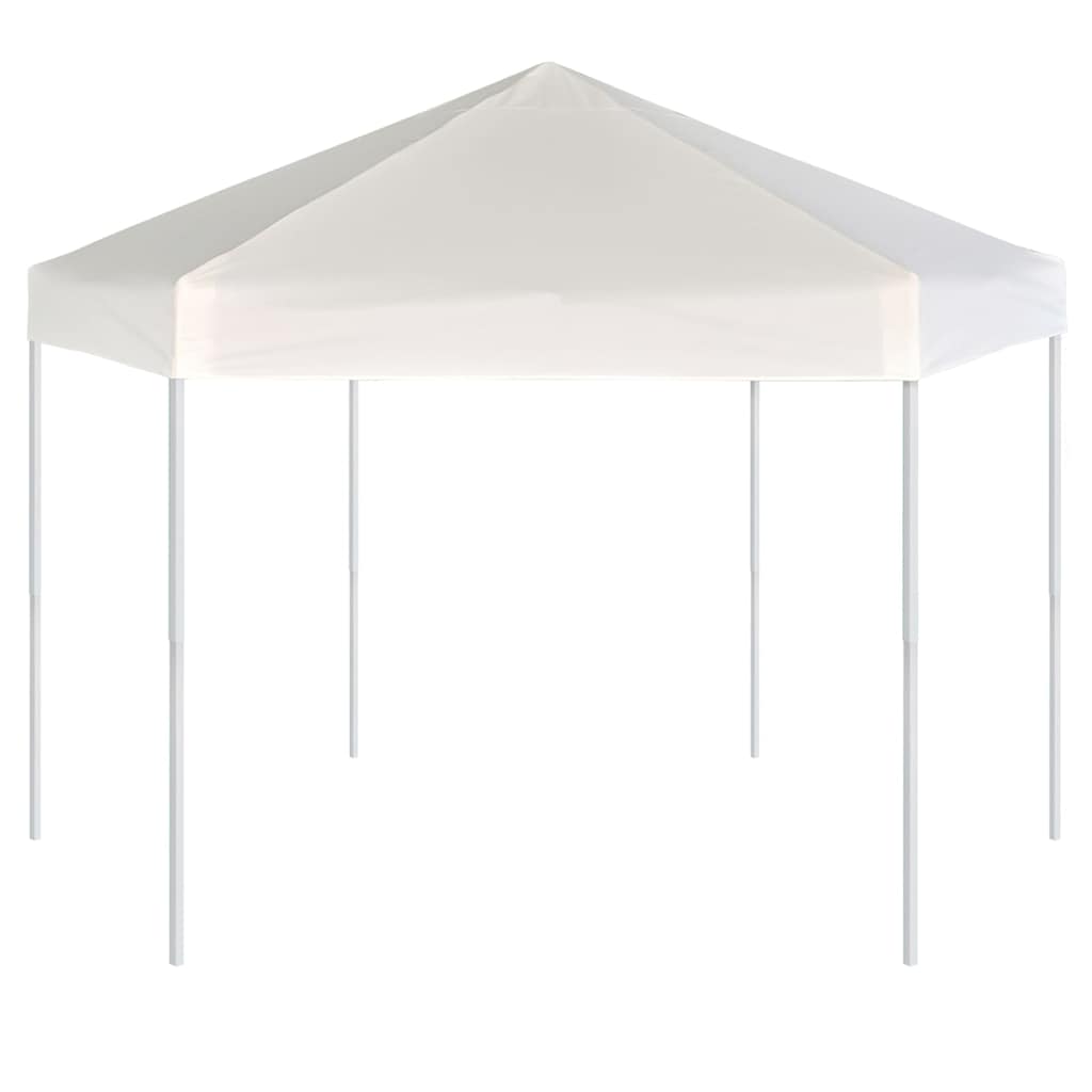 Šešiakampė pavėsinė su 6 sienomis, kreminė, 3,6×3,1m Šešiakampė pavėsinė su 6 sienomis, kreminė, 3,6x3,1m - Image 4