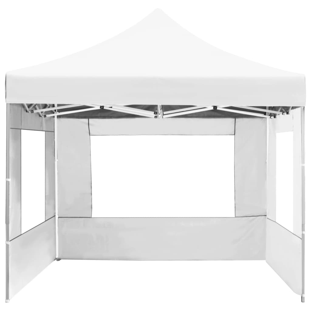 Prof. išskleidž. proginė palap. su sien., balta, 4,5x3m, alium. Prof. išskleidž. proginė palap. su sien., balta, 4,5x3m, alium. - Image 5