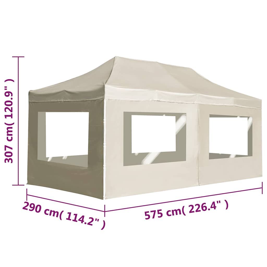 Prof. išskleidž. proginė palapinė su sien., kreminės sp., 6x3m Prof. išskleidž. proginė palapinė su sien., kreminės sp., 6x3m