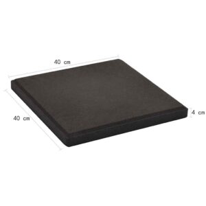 Svoriai skėčiui, 4vnt., juodi, betonas, 48kg, kvad. formos