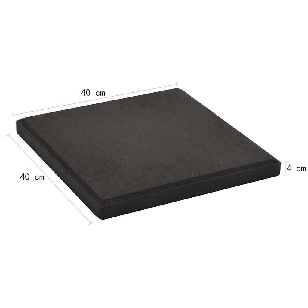Svoriai skėčiui, 4vnt., juodi, betonas, 48kg, kvad. formos Svoriai skėčiui, 4vnt., juodi, betonas, 48kg, kvad. formos