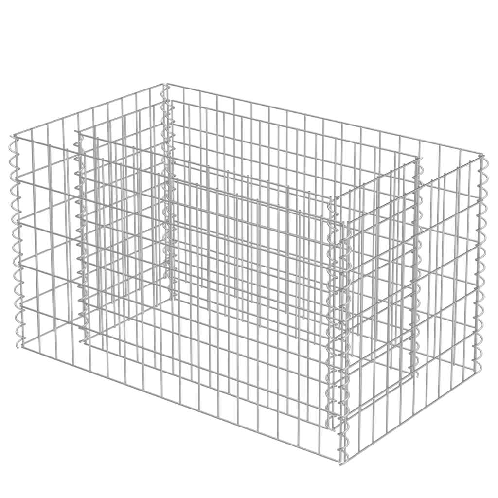 Gabiono vazonas, galvanizuotas plienas, 90x50x50cm, aukštas Gabiono vazonas, galvanizuotas plienas, 90x50x50cm, aukštas - Image 3