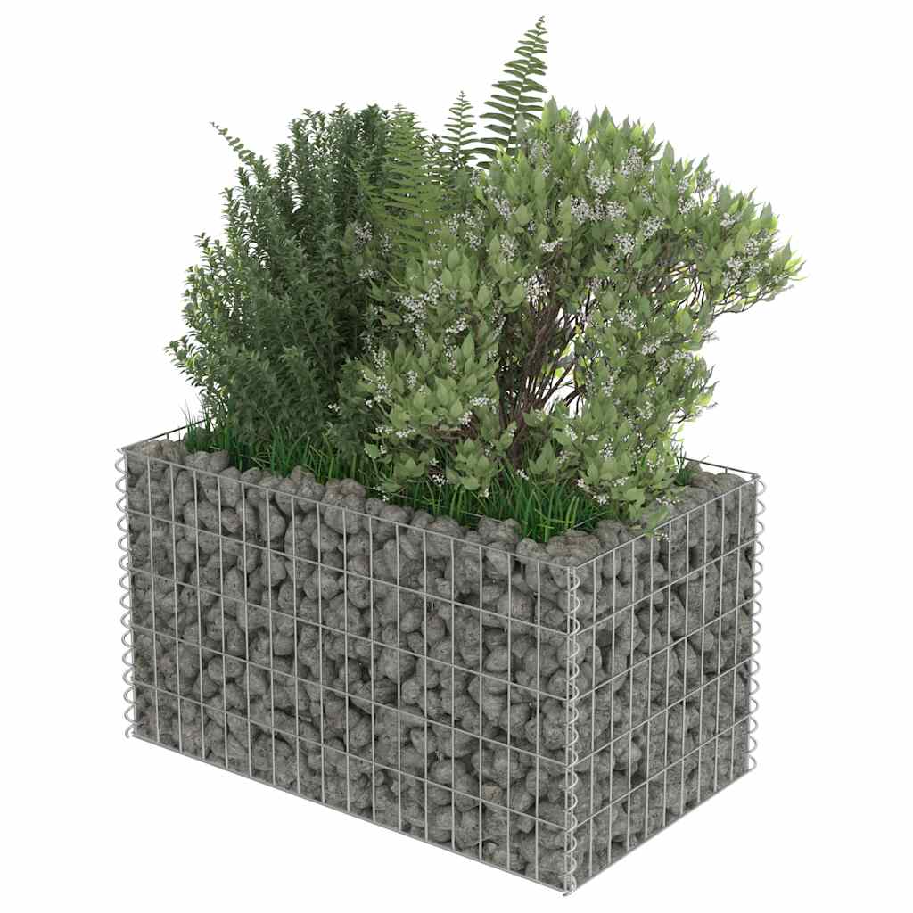 Gabiono vazonas, galvanizuotas plienas, 90x50x50cm, aukštas Gabiono vazonas, galvanizuotas plienas, 90x50x50cm, aukštas - Image 4