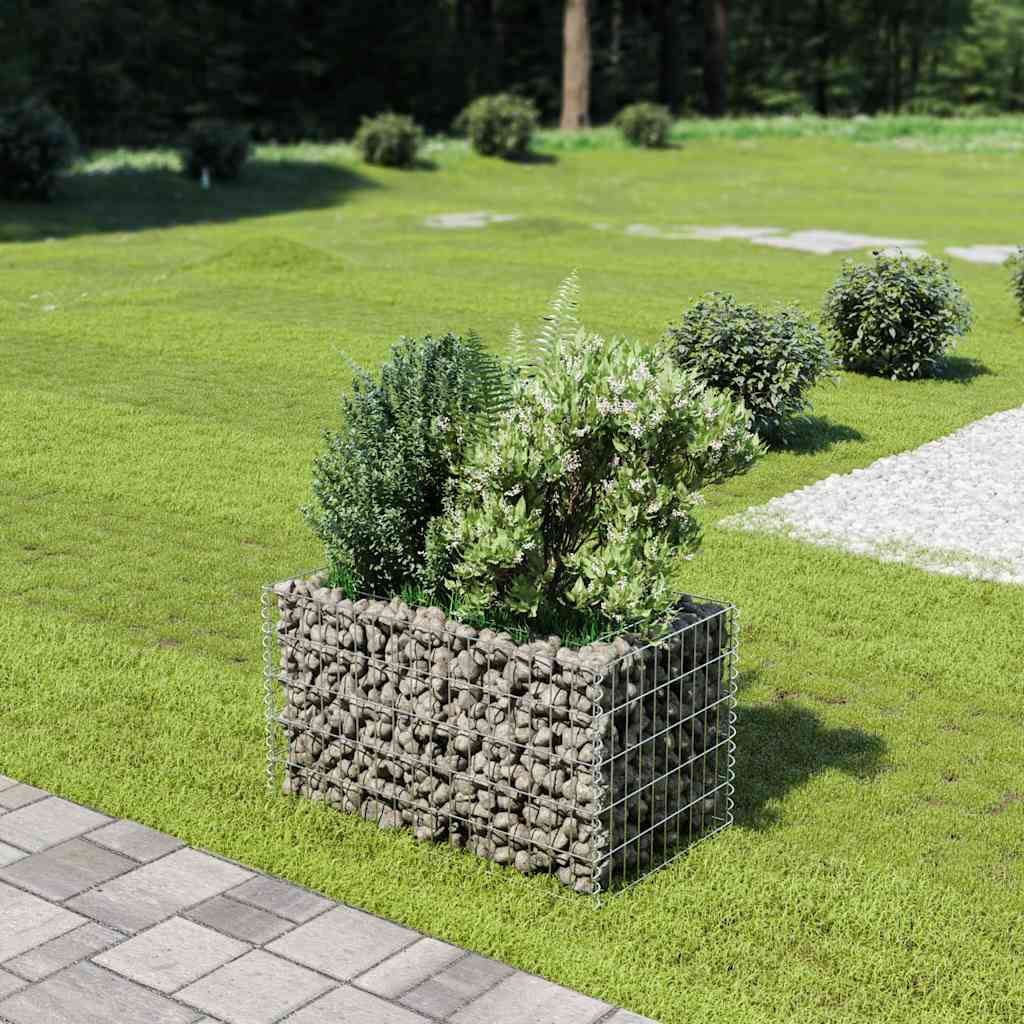 Gabiono vazonas, galvanizuotas plienas, 90x50x50cm, aukštas Gabiono vazonas, galvanizuotas plienas, 90x50x50cm, aukštas - Image 2
