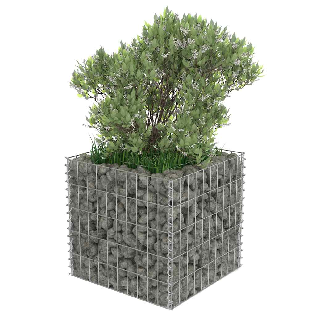 Gabiono vazonas, galvanizuotas plienas, 50x50x50cm, aukštas Gabiono vazonas, galvanizuotas plienas, 50x50x50cm, aukštas - Image 4