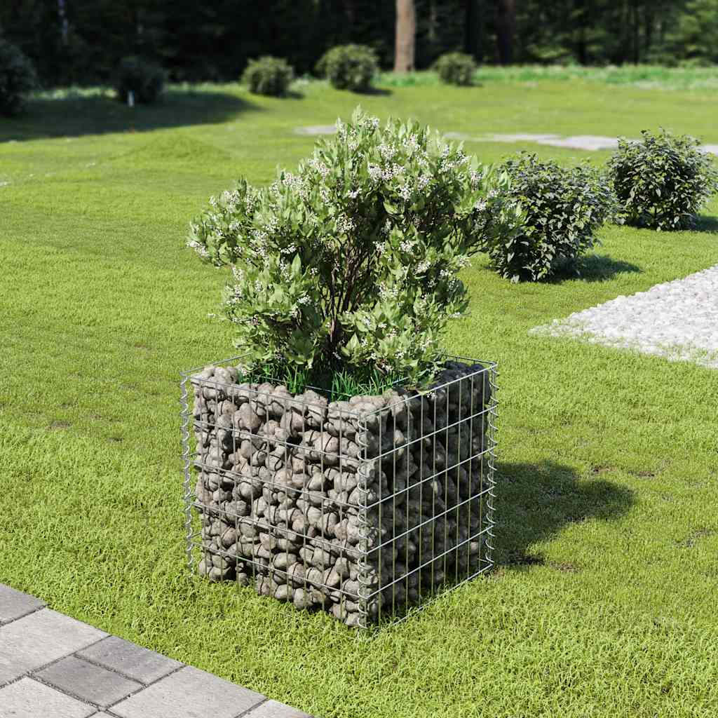 Gabiono vazonas, galvanizuotas plienas, 50x50x50cm, aukštas Gabiono vazonas, galvanizuotas plienas, 50x50x50cm, aukštas - Image 2