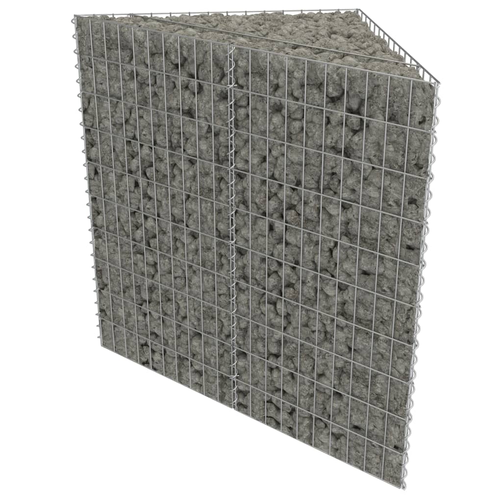 Gabiono vazonas, galvanizuotas plienas, 75x75x50cm, aukštas Gabiono vazonas, galvanizuotas plienas, 75x75x50cm, aukštas - Image 3