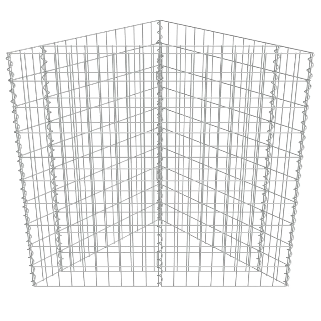 Gabiono vazonas, galvanizuotas plienas, 75x75x50cm, aukštas Gabiono vazonas, galvanizuotas plienas, 75x75x50cm, aukštas - Image 4