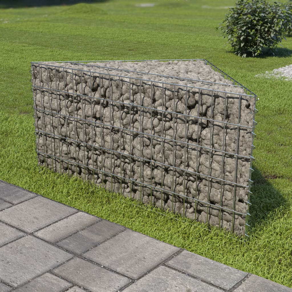 Gabiono vazonas, galvanizuotas plienas, 75x75x50cm, aukštas Gabiono vazonas, galvanizuotas plienas, 75x75x50cm, aukštas - Image 2