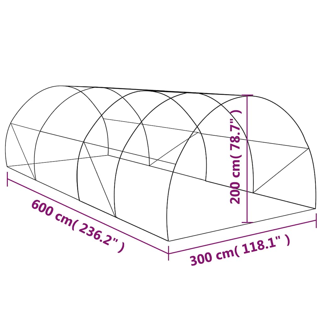 Šiltnamis, 600x300x200cm, 18m² Šiltnamis, 600x300x200cm, 18m²