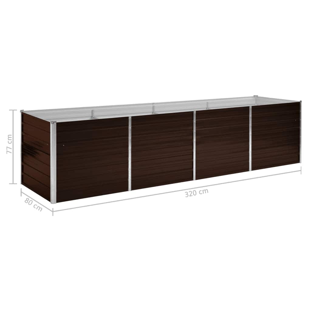 Lovelis, rudas, 320x80x77cm, galvanizuotas plienas, aukštas Lovelis, rudas, 320x80x77cm, galvanizuotas plienas, aukštas