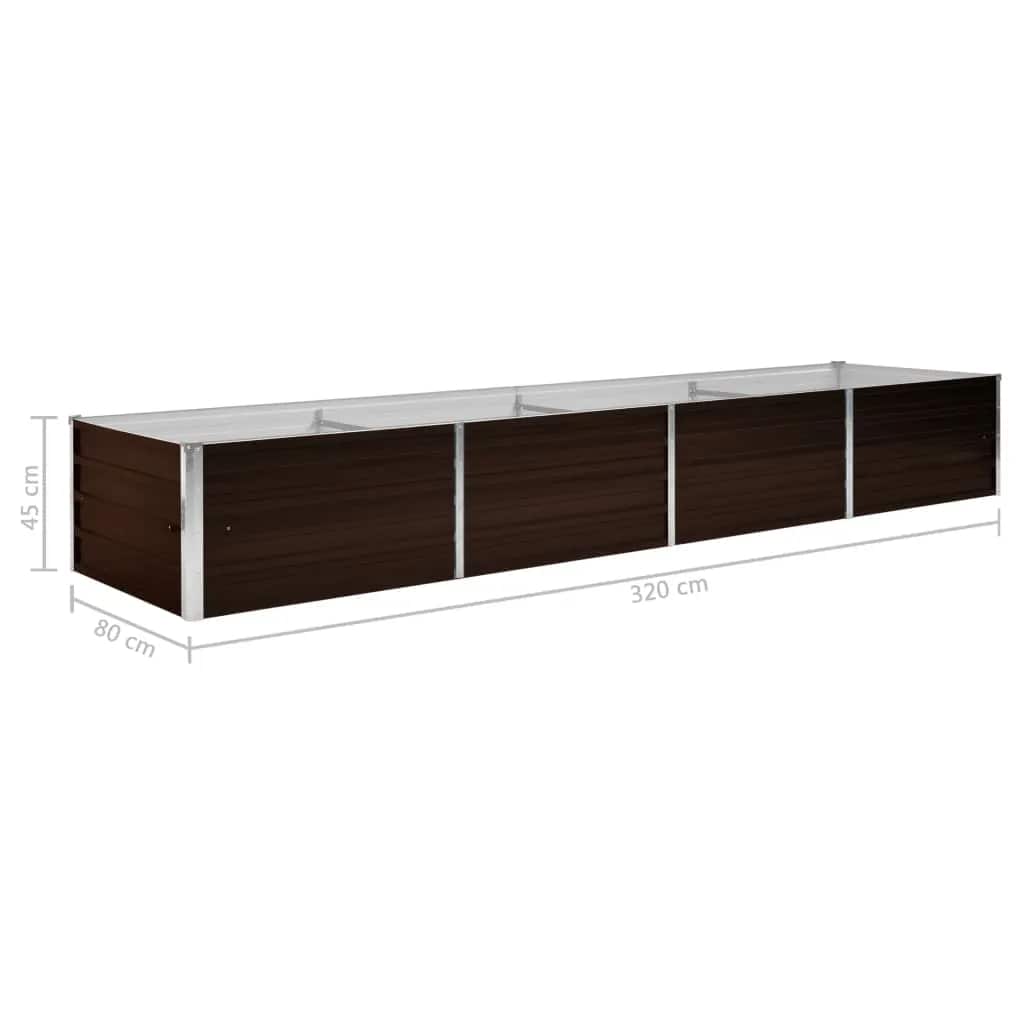 Lovelis, rudas, 320x80x45cm, galvanizuotas plienas, aukštas Lovelis, rudas, 320x80x45cm, galvanizuotas plienas, aukštas