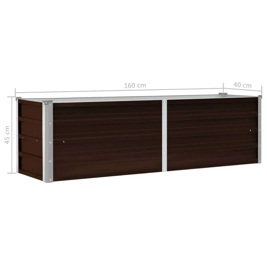 Lovelis, rudas, 160x40x45cm, galvanizuotas plienas, aukštas Lovelis, rudas, 160x40x45cm, galvanizuotas plienas, aukštas
