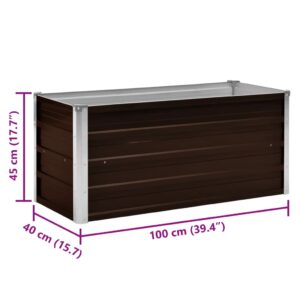 Lovelis, rudas, 100x40x45cm, galvanizuotas plienas, aukštas