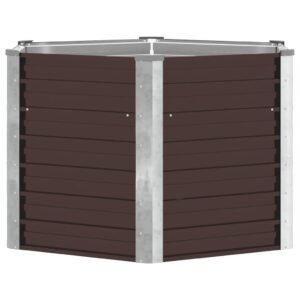 Sodo lovelis, rudas,129x129x77cm, galvanizuotas plienas/aukštas